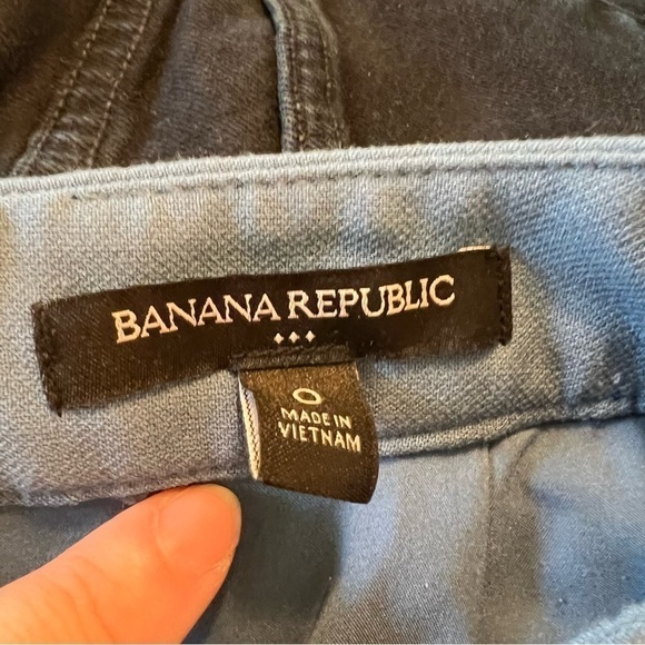 Banana Republic Pencil Skirt Light Blue Button Waist - Picture 10 of 11